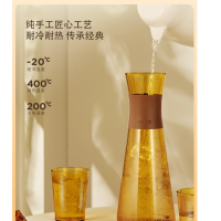 康宁VISIONS 餐具鎏金冷水壶玻璃家用耐高温泡茶壶凉水壶礼盒