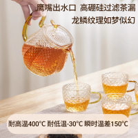 康宁ekco餐具玻璃茶具套装家用半自动茶壶高档轻奢喝茶防烫泡茶壶
