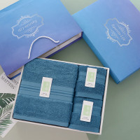 巾媒竹纤维毛巾浴巾亮缎三件套