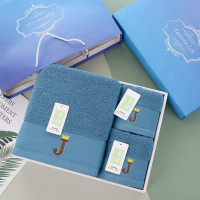 巾媒 奥斯汀毛巾浴巾三件套礼盒