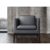 德诚和办公沙发商务接待沙发简约会客洽谈沙发办公室沙发 单人位(西皮)