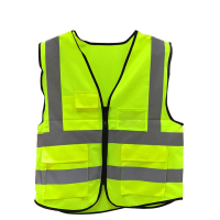 理联 LN-BX15 反光背心 多口袋款 荧光绿、10件/包