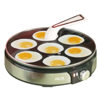 电饼铛商用七孔煎蛋器烙饼煎锅30CM大口径不粘多功能煎烤机大功率不锈钢机身LA-102-JDG