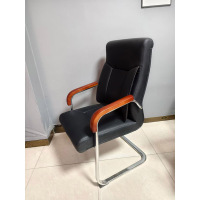 德诚和实木扶手弓形脚椅接待椅会议椅洽谈椅