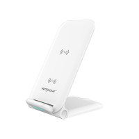 沃品(WOPOW) HW17可折叠桌面无线充电器支架式大功率15w快充 白色(影)