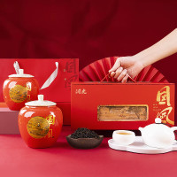 [润虎]鸿运华冠 正山小种双瓷罐手提礼盒装250克(50小袋)(影)