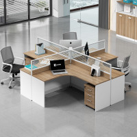 德诚和四人位屏风工位十字型 2200*2800*1100mm