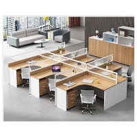 德诚和六人位屏风工位十字型 2200*4200*1100mm