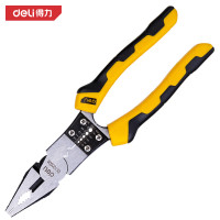 得力(deli)DL100008 钢丝钳多功能省力老虎钳电工钳子剥线钳铬钒钢9英寸