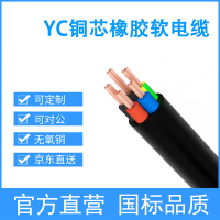 电线电缆 YC 5*25平方铜芯橡胶软电线5芯户外耐磨电源线 1米