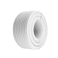 PVC阻燃塑料波纹管白色加厚电线电缆绝缘穿线软管 加厚外径32 内径25毫米(50米)