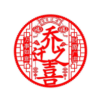 窗花静电贴玻璃贴福字门贴橱窗贴过新年乔迁之喜装饰(直径约44cm左右3张起拍)