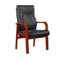 德诚和DCH-BGY1013 实木老板椅子四脚会议椅头层牛皮 W640*D710*H1060mm