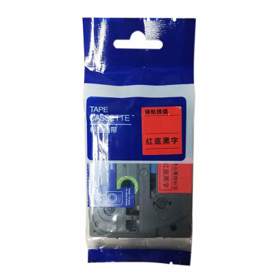 鑫诚达 TZ-431 12mmX8m 红底黑字 色带 (计价单位:盒) 红色