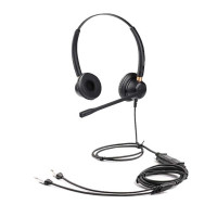 先锋智能XFZX 话务耳机 XF-DN510 双耳头戴式 降噪 3.5mm双孔插头 黑色