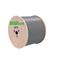 欢联(ENJOYLINK)H15E20041-G 0.51mm无氧铜线芯 超五类4对单层屏蔽网线 305米/轴 (计价单位:轴)灰色