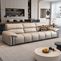 [移动城堡沙发]意式复古沙发皮艺客厅极简高端直排沙发头层