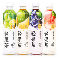 喜茶轻果茶(葡萄黑加仑乌龙茶/柚柚铁观音乌龙茶/蜜桃蔓越莓绿茶/青提卡曼橘绿妍)450ml*15瓶  6箱
