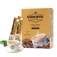 西贡(SAGOCOFFEE)三合一速溶咖啡200g越南进口送礼盒装经典原味咖啡20g*10条