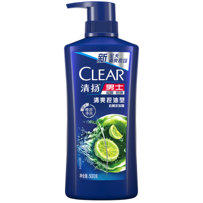 清扬(CLEAR)男士去屑洗发水清爽控油型500g 潘展乐同款