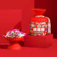 徐福记新年糖桶装420g/袋