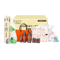 洁柔套餐七(洗护套装+洗衣凝珠+洗衣液+油污净+卫生巾+纸)