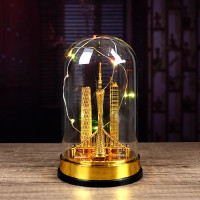 发光广州塔建筑模型工艺品桌面摆件广州地标旅游纪念品生日小礼品