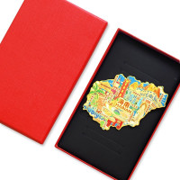 城市地图冰箱贴海口鼓楼蜈支洲岛凤凰岛旅游文创纪念品送朋友