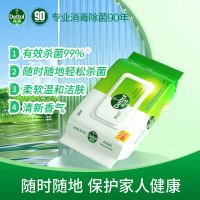 滴露(Dettol)消毒湿巾大包50片 非酒精清洁卫生杀菌消毒湿纸巾