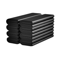 [32*50/100只]手提式垃圾袋办公室厨房黑色背心式塑料袋