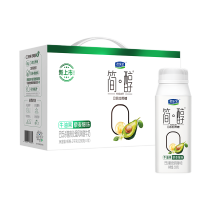 君乐宝简醇利乐冠0添加蔗糖牛油果藜麦爆珠风味酸奶 200g*10瓶礼盒装