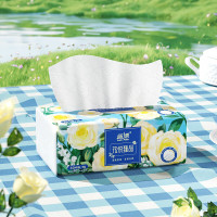 蓝漂白色抽纸32包装(花悦臻品)