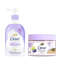 多芬青柠莓莓香绵密沐浴泡泡400ml+多芬青柠莓莓香滋润精华磨砂膏 280G