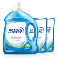 蓝月亮茉莉清香洁净洗衣液3kg+500g袋*2