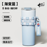 百事 随行杯BS-S-650-011 650ML浅蓝渐变