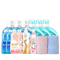 蓝月亮力士洁丽雅家庭洗护套装(蓝月亮14kg+力士洗发乳750g+力士沐浴露500ml+洁丽雅毛巾2条)