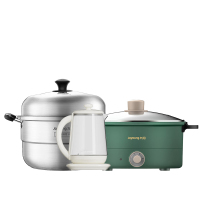 九阳厨房套餐(九阳蒸锅CF28T-CZ313+九阳电火锅HG30-G310+九阳养生壶K15D-WY6121)