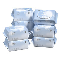 植护婴儿绵柔巾60片*2包+婴儿湿巾60抽*4包