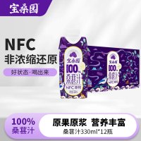 宝桑园100%NFC桑果汁330ml*12盒