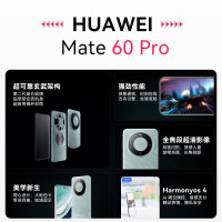 华为(HUAWEI) Mate 60 Pro 12GB+512GB OLED曲面屏 双卡双待 手机 雅丹黑 (计价单位: