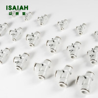 ISAIAH IPE04-A 4mm 正三通 三通接头 白色 (计价单位:个)