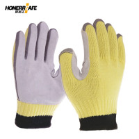 好员工 FX300 均码 芳纶混纺+牛二层皮 5级防割 防割(防刺)手套 (计价单位:付)