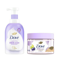 多芬青柠莓莓香绵密沐浴泡泡400ml+多芬青柠莓莓香滋润精华磨砂膏 280G
