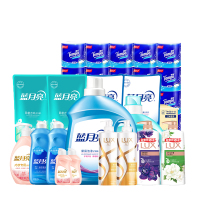 力士蓝月亮得宝家庭豪华套装(蓝月亮11件套+力士750洗发乳*2+680g沐浴露*2+得宝卷纸24卷)