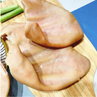 苏宁宜品鲜猪耳片500g生猪耳去根