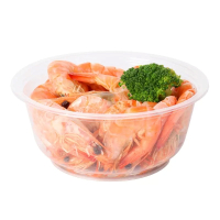 洁能尚JNS0319 300ml 50个/包 一次性带盖圆型餐盒(计价单位:包)透明