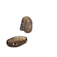 洁能尚 JNS-FZH100 8.5cm*14cm 免打孔吸盘壁挂式沥水 肥皂盒(计价单位:个) 透明灰