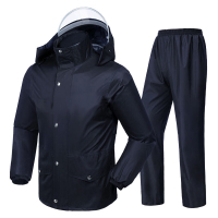 艾逸瑶选 YYGW-001 M-4XL 纯色工装雨衣 (计价单位:件) 黑色