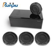 润普科技(RunPU)数码配件 RP-T400PLUS无线一拖四+有源数字音箱/桌面会议麦克风(Z)