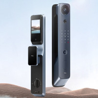 TCL P10R 智能家居 智能门锁 高清可视屏 双向视频通话 九种开锁方式指纹锁 天际蓝